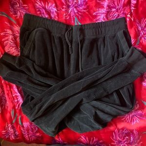 Black velvet 2xl joggers sweatpants